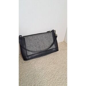 Black & White Design Mini Handbag / Clutch Genuine Cowhide Leather